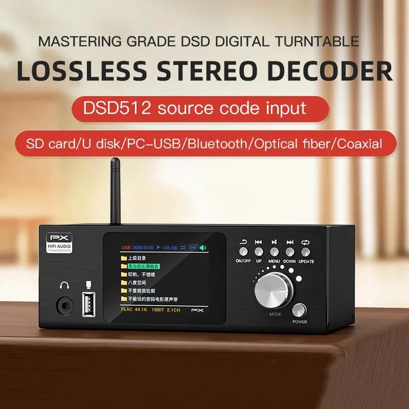 Home Cinema Samsung 5.1 - เครื่องเล่นเพลงดิจิตอล HIFI เรือธง ES9038Q2M DAC DSD512ถอดรหัสแบบ