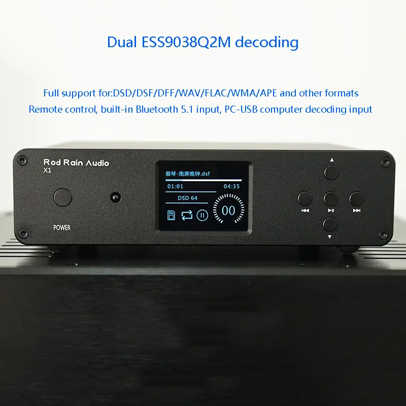 Home Cinema Samsung 5.1 - เครื่องเล่นเพลงดิจิตอลแบบสอง9038Q2M บลูทูธ5.1 DSD512ถอดรหัสแบบไม่สูญเสียสัญญาณเสียงเครื่องเล่นไฮไฟ PCM384KHz QCC5125