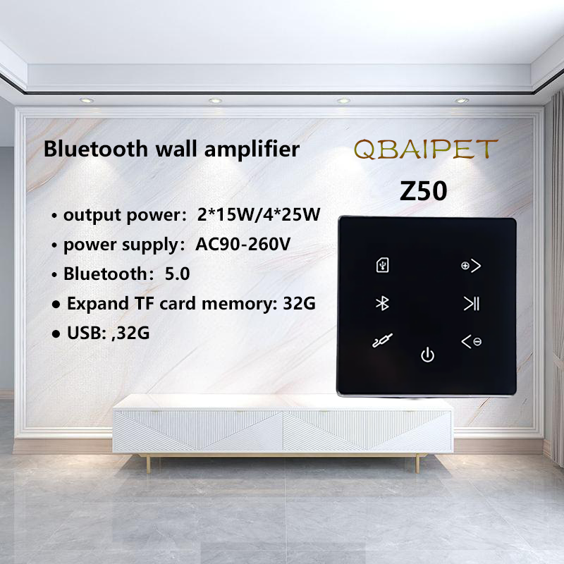 Home Cinema Speaker System - เครื่องขยายเสียงติดผนังบลูทูธสำหรับโฮมเธียเตอร์เครื่องขยายเสียงขนาดเล็กเครื่องเสียงสเตอริโอพื้นหลังอัจฉริยะแอมป์เพลงสเตอริโอสำหรับร้านอาหารโรงแรม