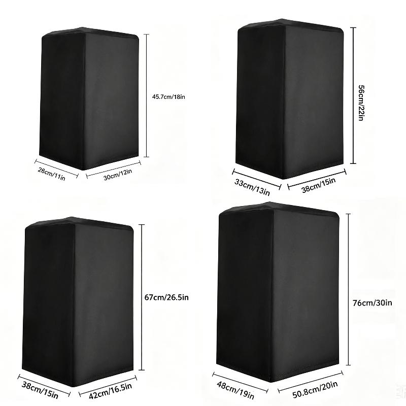 Home Cinema Speaker System - มีหลายขนาดให้เลือกสำหรับระบบเสียงโฮมเธียเตอร์กลางแจ้ง ผ้าคลุมลำโพงผ้าอ็อกซ์ฟอร์ด 210D สีดำ ทนทาน -