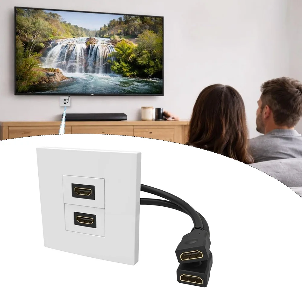 แผ่นติดผนังแบบสองพอร์ตพร้อมสาย - Home Cinema Setup บทวิจารณ์และราคา