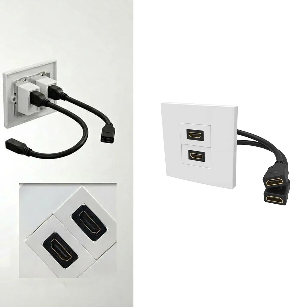 แผ่นติดผนังแบบสองพอร์ตพร้อมสาย - Home Cinema Setup บทวิจารณ์และราคา