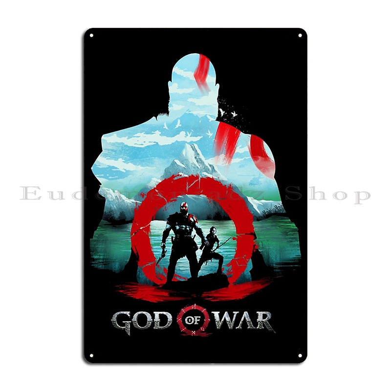 God Of War Kratos ป้ายโลหะแผ่น - Home Cinema Setup บทวิจารณ์และราคา