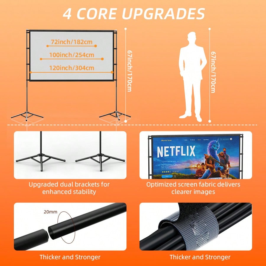 XBJ 100 นิ้ว 4K อัลตร้าเอชดีหน - Home Cinema Hd บทวิจารณ์และราคา