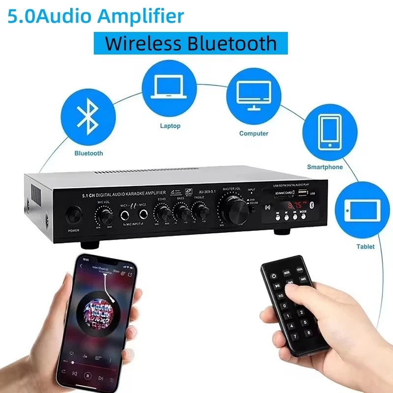 ลำโพงบลูทูธ AV-369BT 5.1 เครื่ - Home Cinema Speaker System บทวิจารณ์และราคา