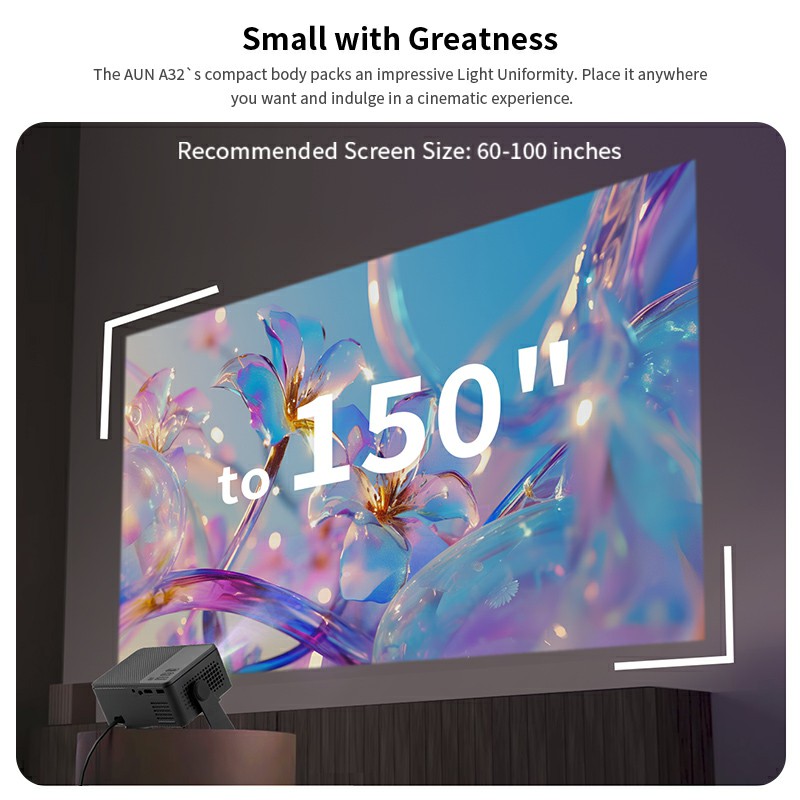 AUN A32 Pro Android 13 โปรเจคเ - Home Cinema Setup บทวิจารณ์และราคา