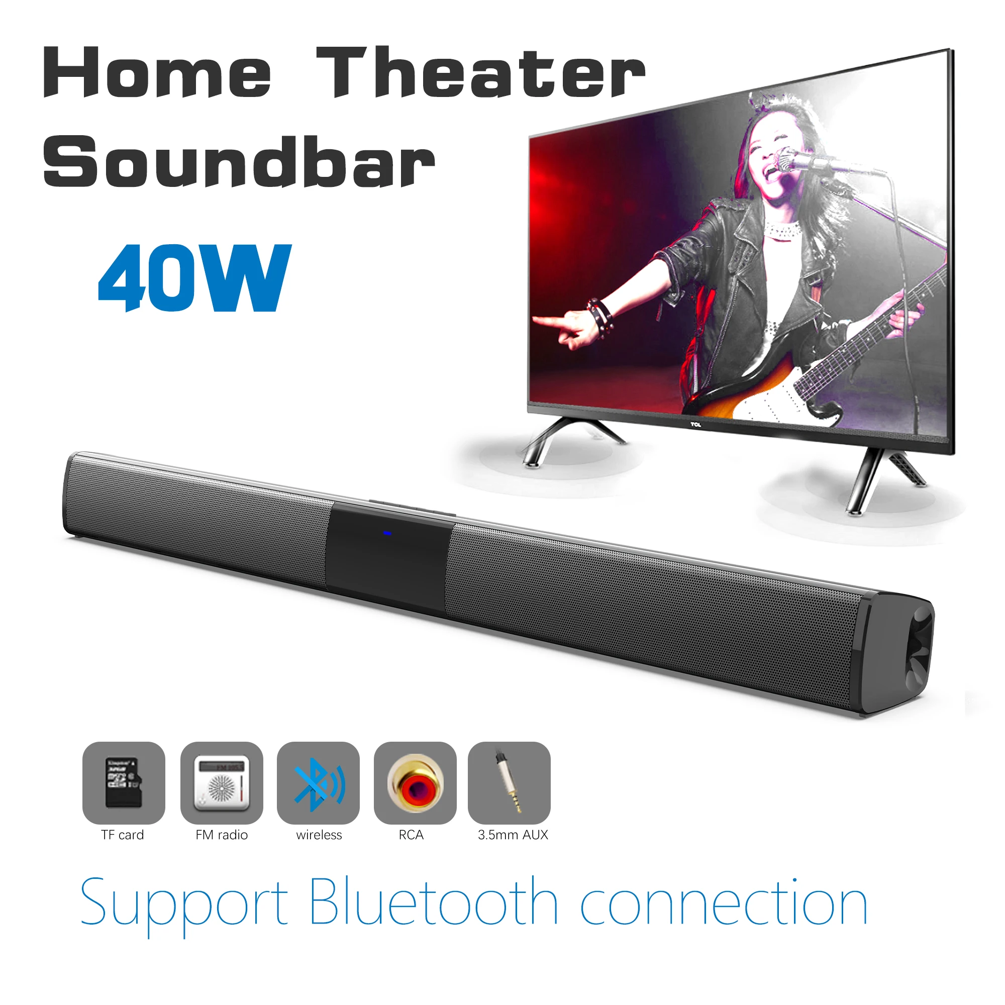 แถบเสียงพลังสูง40W สำหรับทีวีค - Home Cinema Speaker System บทวิจารณ์และราคา