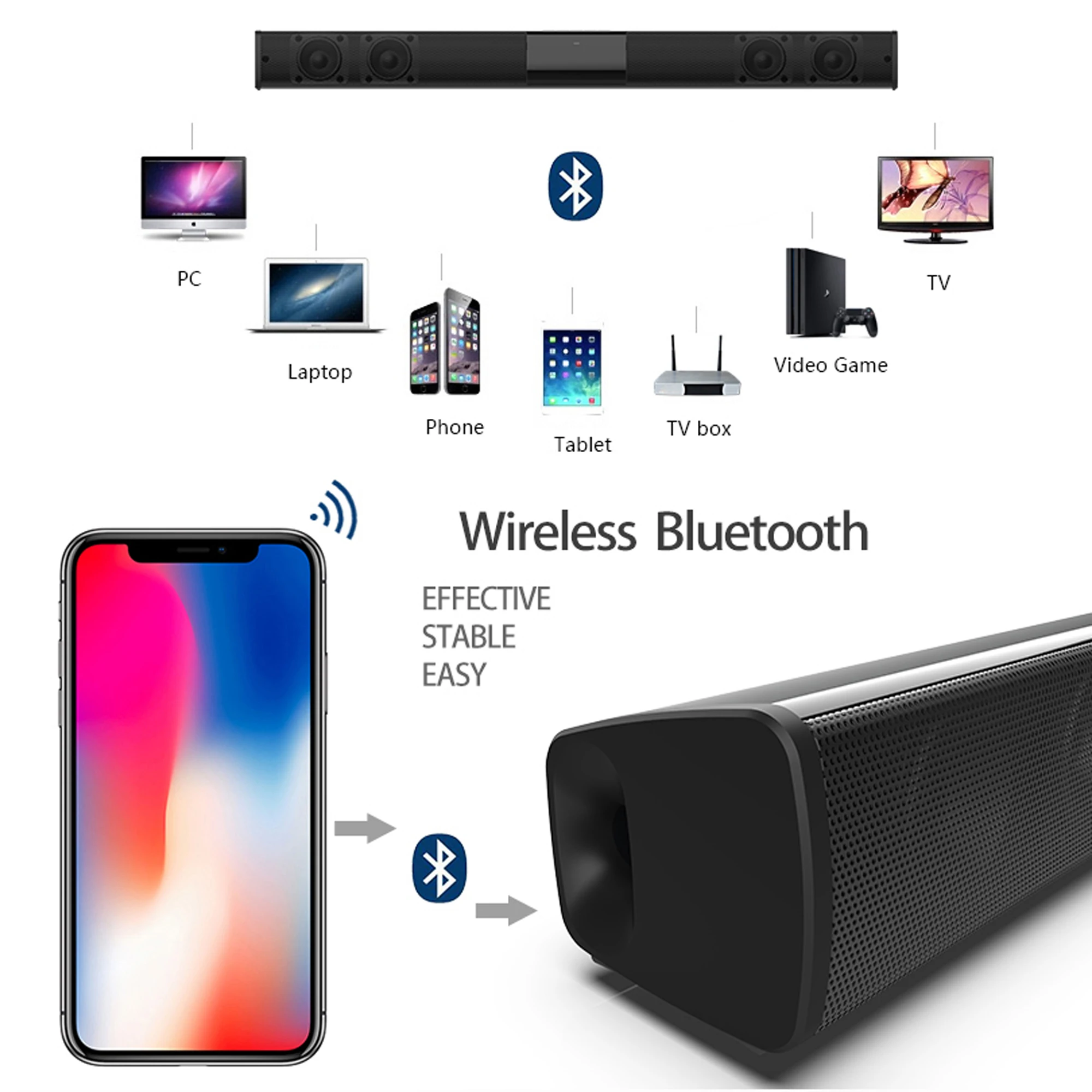 แถบเสียงพลังสูง40W สำหรับทีวีค - Home Cinema Speaker System บทวิจารณ์และราคา