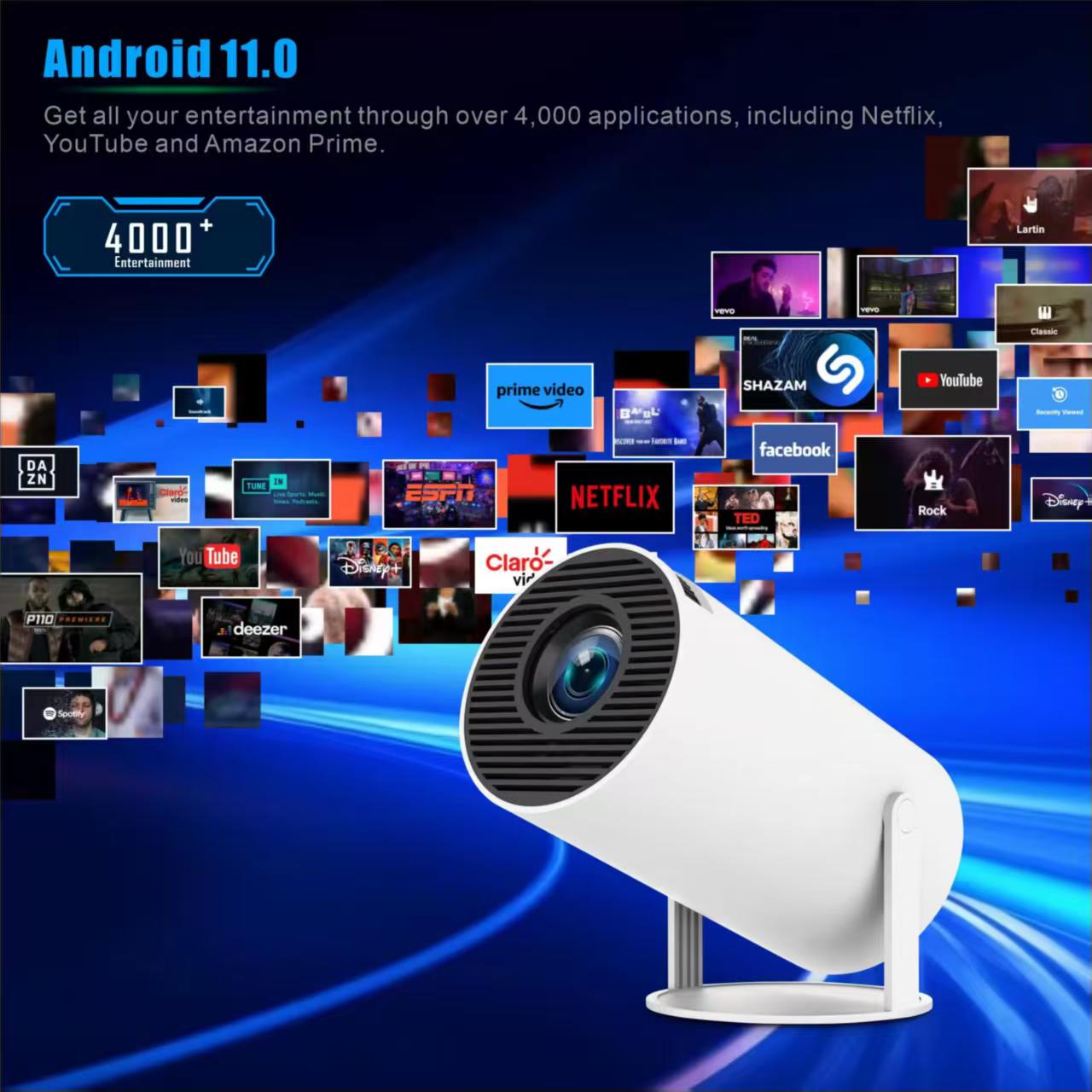 โปรเจคเตอร์พกพา Mini HY300 ระบ - Home Cinema Setup บทวิจารณ์และราคา