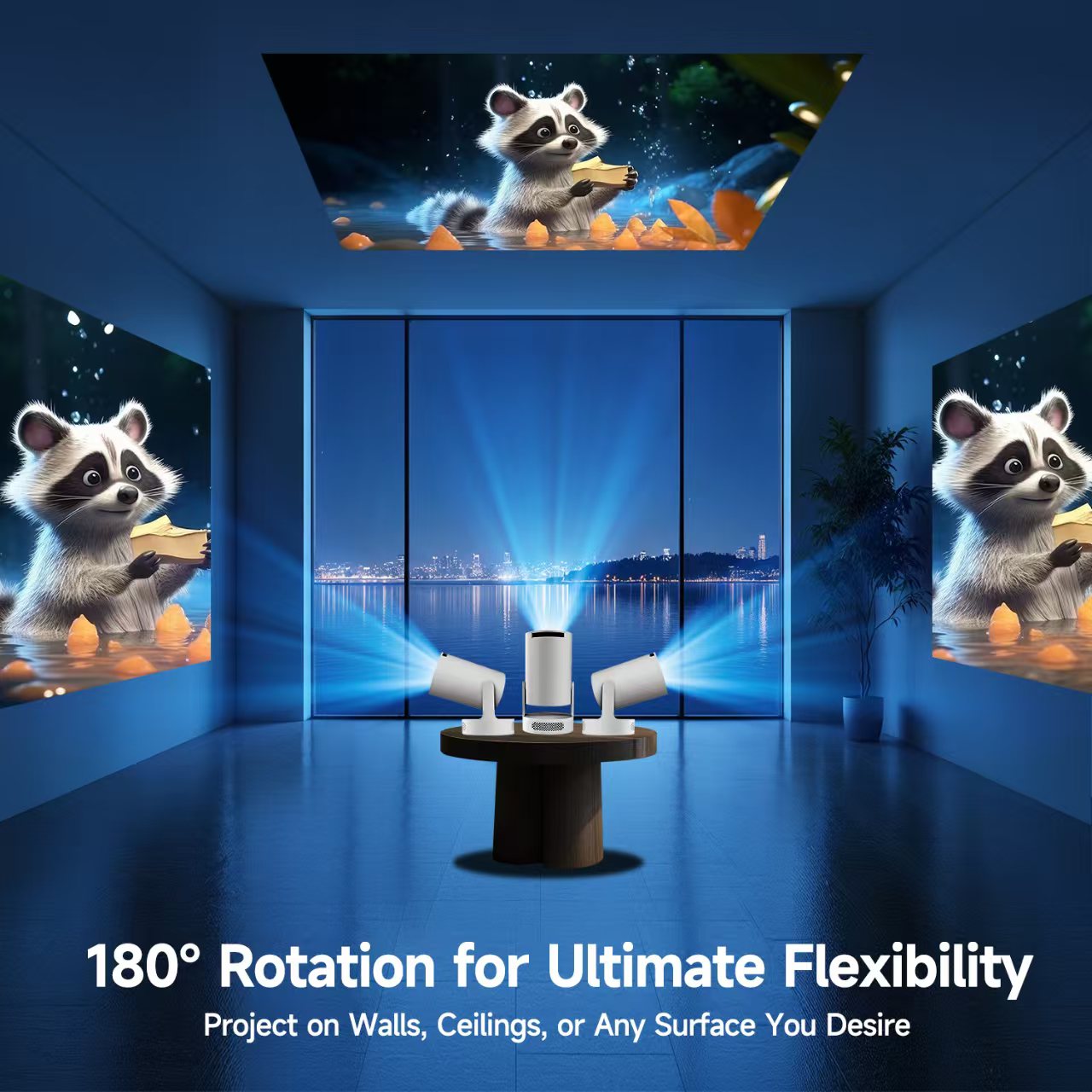 โปรเจคเตอร์พกพา Mini HY300 ระบ - Home Cinema Setup บทวิจารณ์และราคา