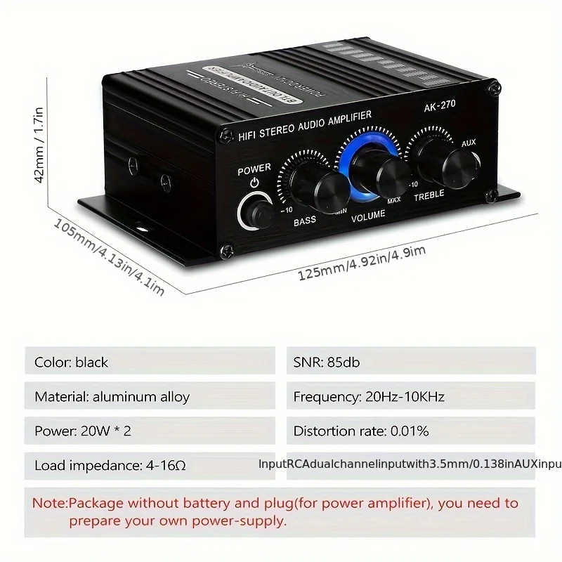 AK-270 400W มินิเพาเวอร์แอมป์  - Home Cinema Speaker System บทวิจารณ์และราคา